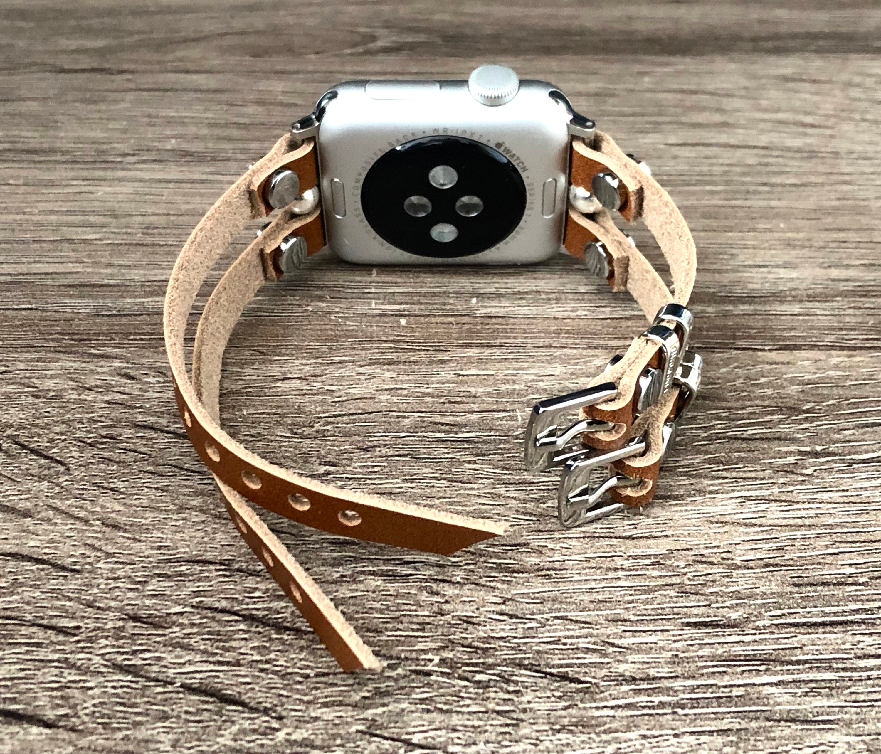 Apple Watch Band 38mm 40mm 42mm 44mm Women Style Apple Watch Strap Leather Band Bronze Leather