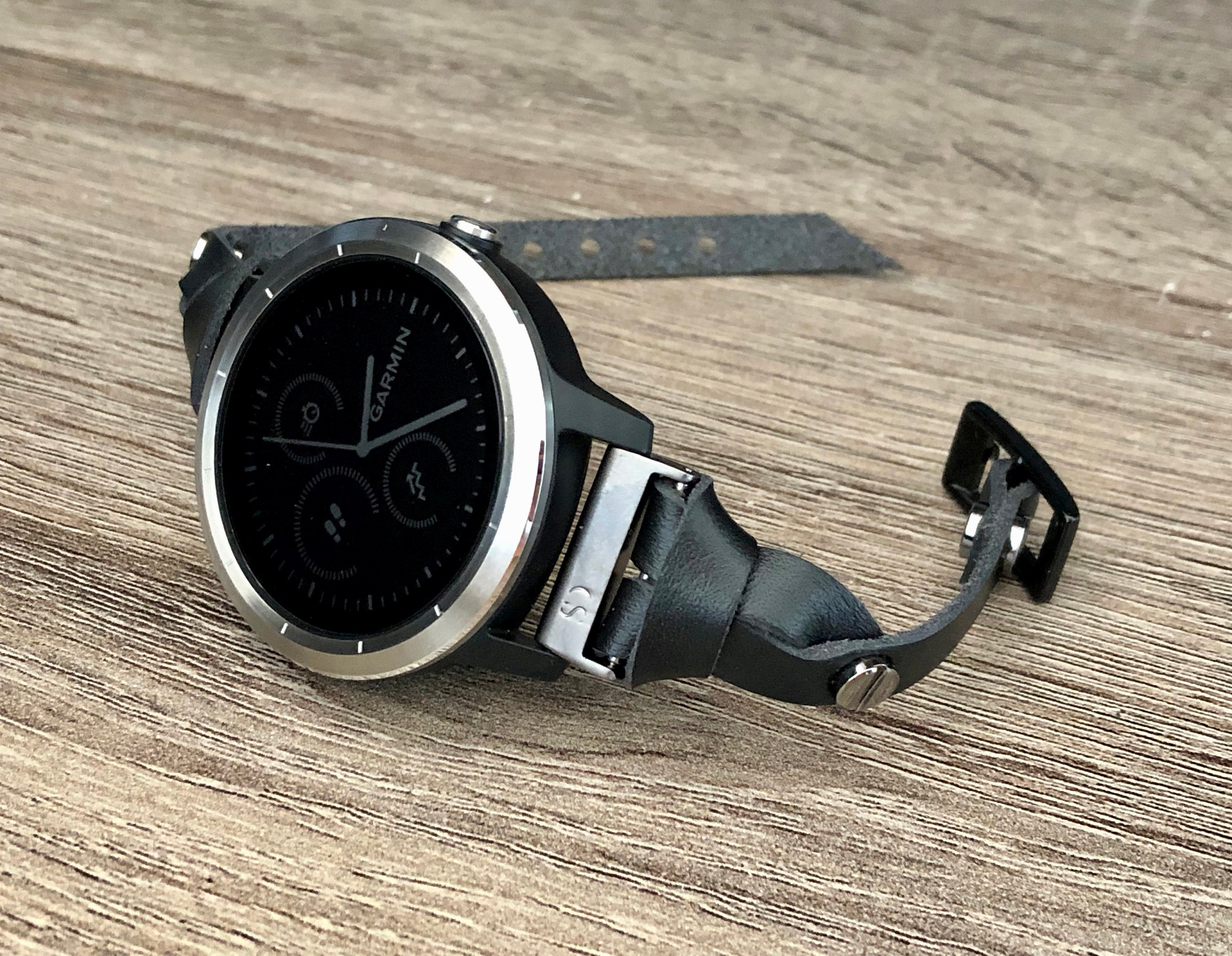 garmin vivomove hr leather strap