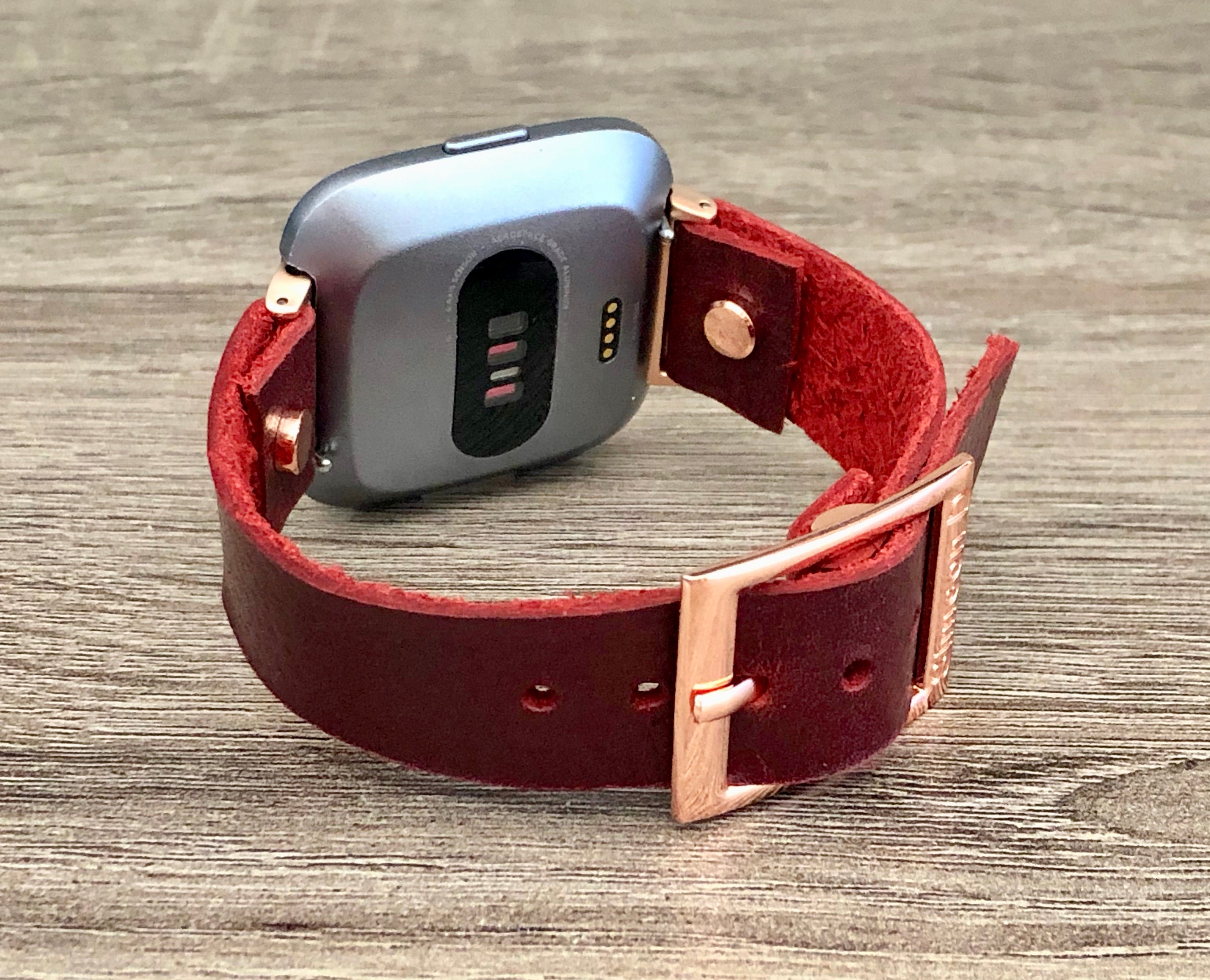 fitbit versa red and rose gold