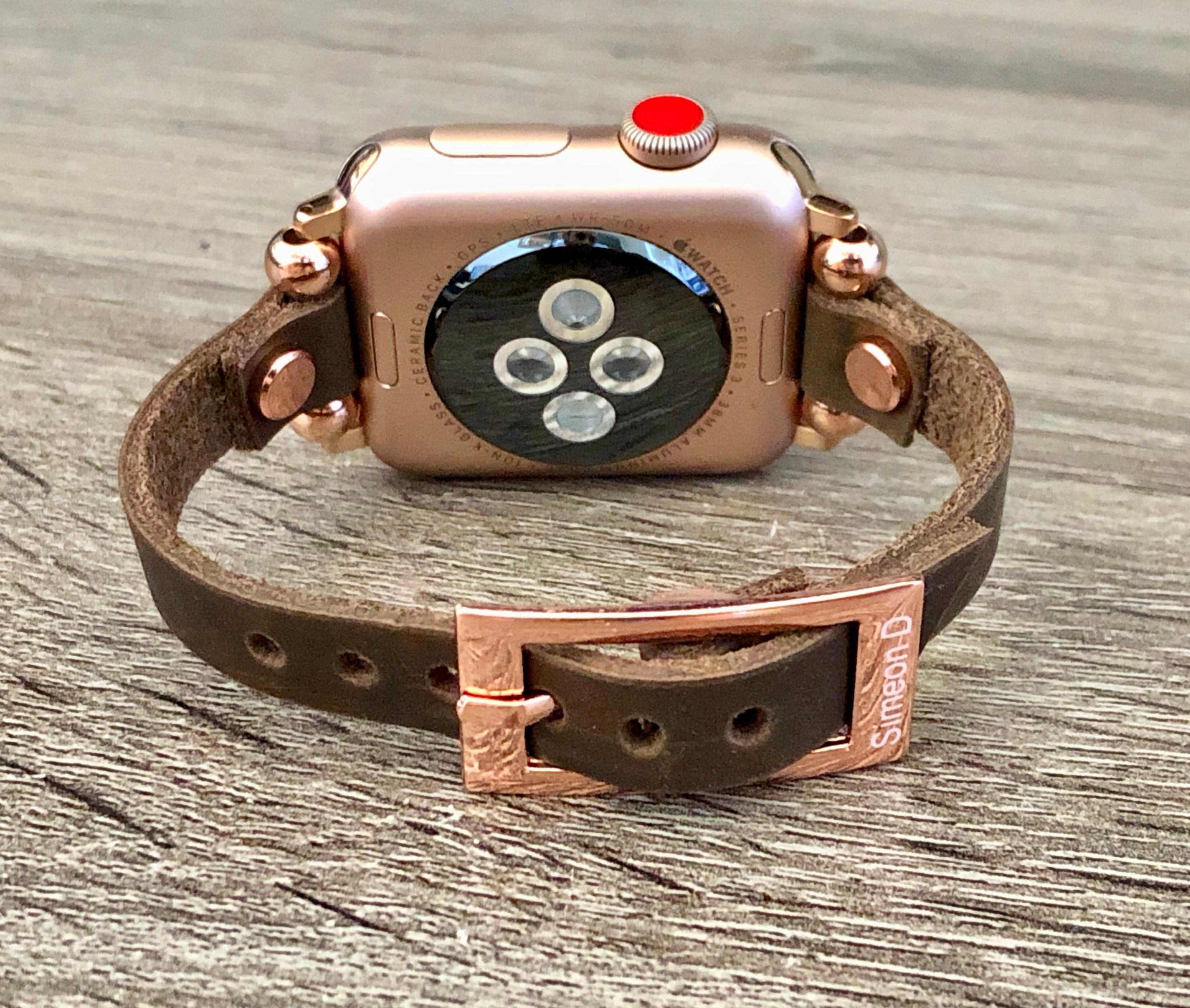 Apple Watch Band, 38mm 40mm 41mm 42mm 44mm 45mm, Leather Bracelet, Women iWatch Strap, Custom