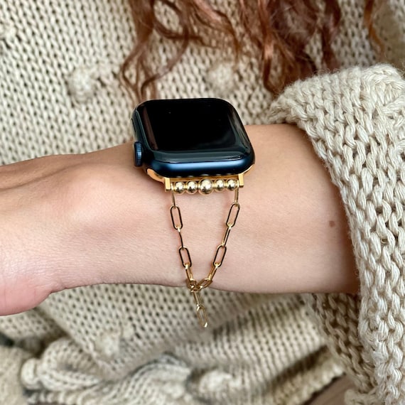 Feminine Apple Watch 9 Band Dainty Rose Gold Apple Watch 9 Strap, Women  Iwatch Bracelet, Plus-size Apple Watch Wristband Apple Watch Armband 