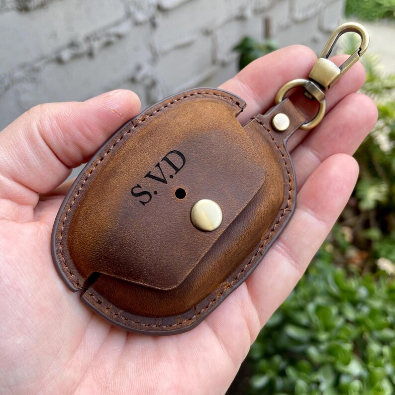 Personalized Leather Sony WF-1000XM5 Earbuds Case: Handmade Shockproof Clip image 6