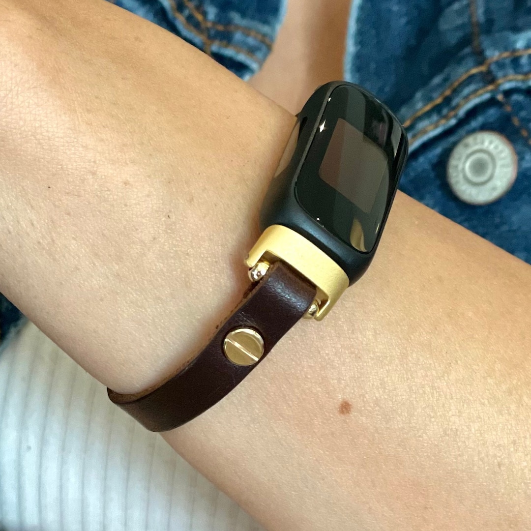 Fitbit Inspire 3 Band Dark Brown Italian Leather Strap Fitbit Inspire 3 Strap Fitbit Inspire 3