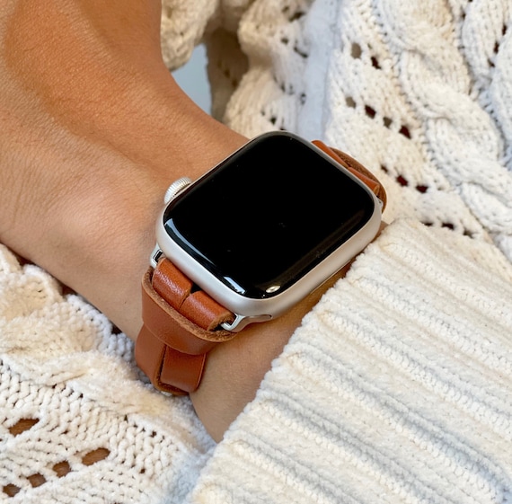 Apple Watch Band Slim Leather Iwatch Strap Women Bands 38mm - Etsy