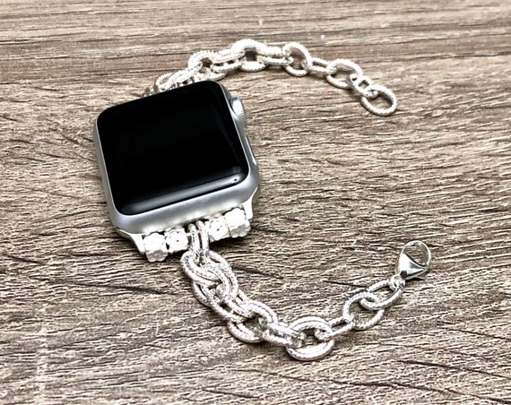 silver apple watch band 44mm