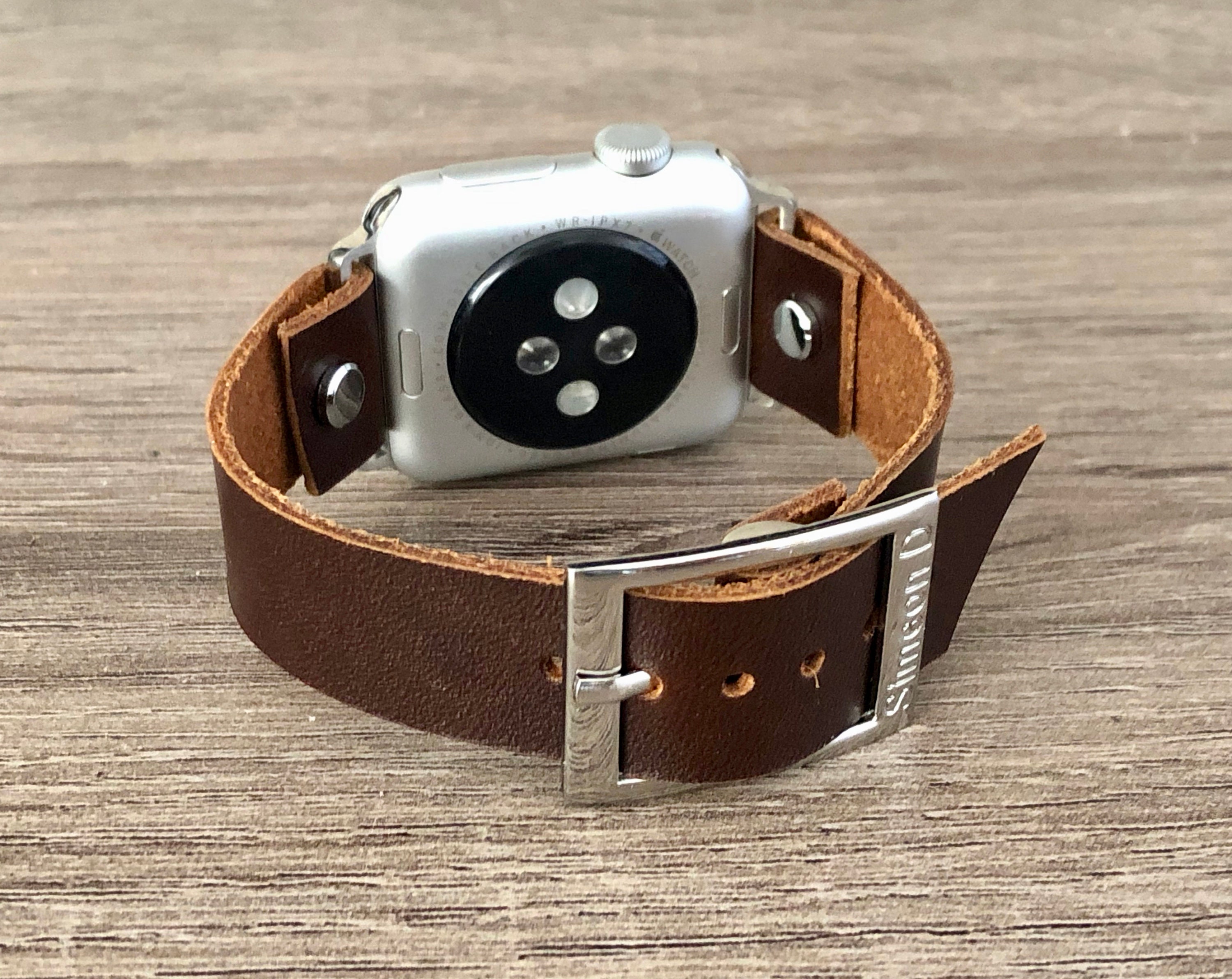 Silver Apple Watch Band 38mm 40mm 42mm 44mm iWatch Bracelet Series 5 4 3 2 1 Chocolate Brown
