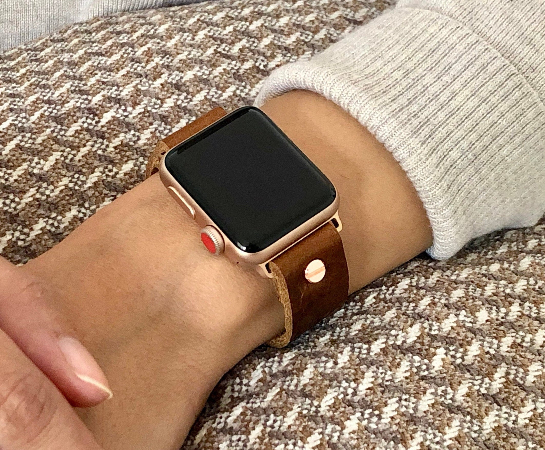 Grain Leather Apple Watch Band Mm Mm Mm Strap Bands Bracelet Mm