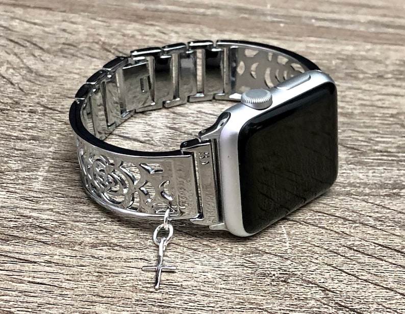 Silver Apple Watch Band Women 38mm 40mm 41mm 42mm 44mm 45mm Etsy