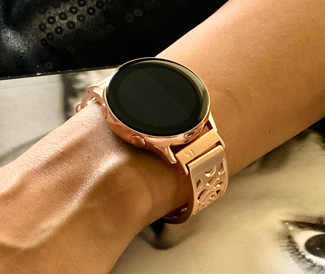 Rose Gold Samsung Galaxy Watch Active2 44mm Band Galaxy Watch Etsy