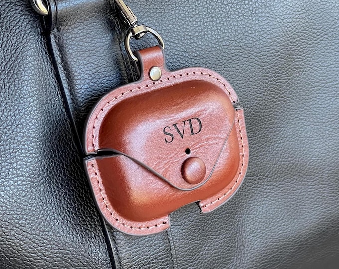 Custom Leather Case for Apple AirPods Pro 2 - AirPods 4-3-2-1, Engraved Protective Cover Earbuds Cases, Personalized Name/Date/Initials Case