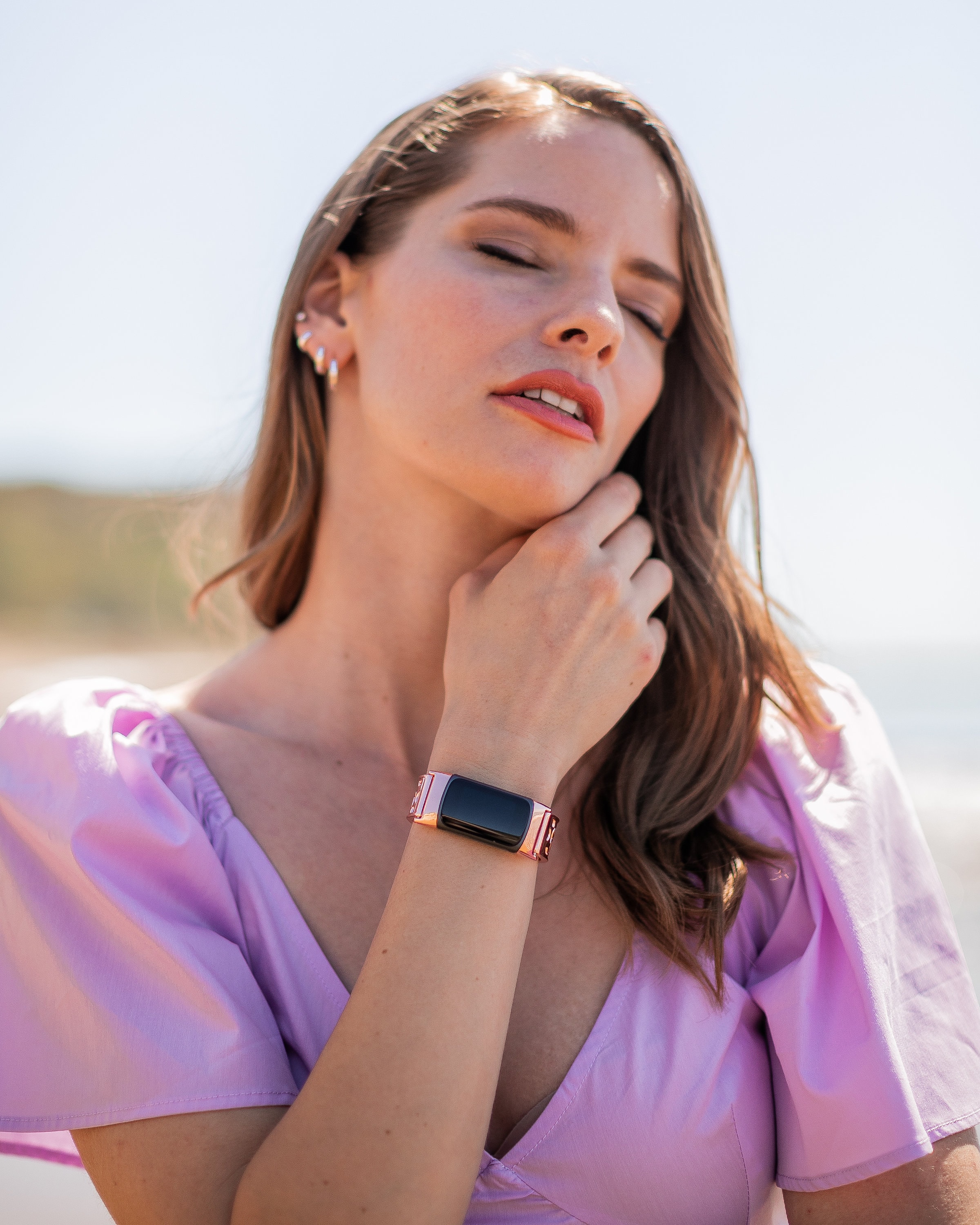 Excentriek Vrijgevig Netelig Women Rose Gold Fitbit Charge 5 Band Flowers Design Jewelry - Etsy