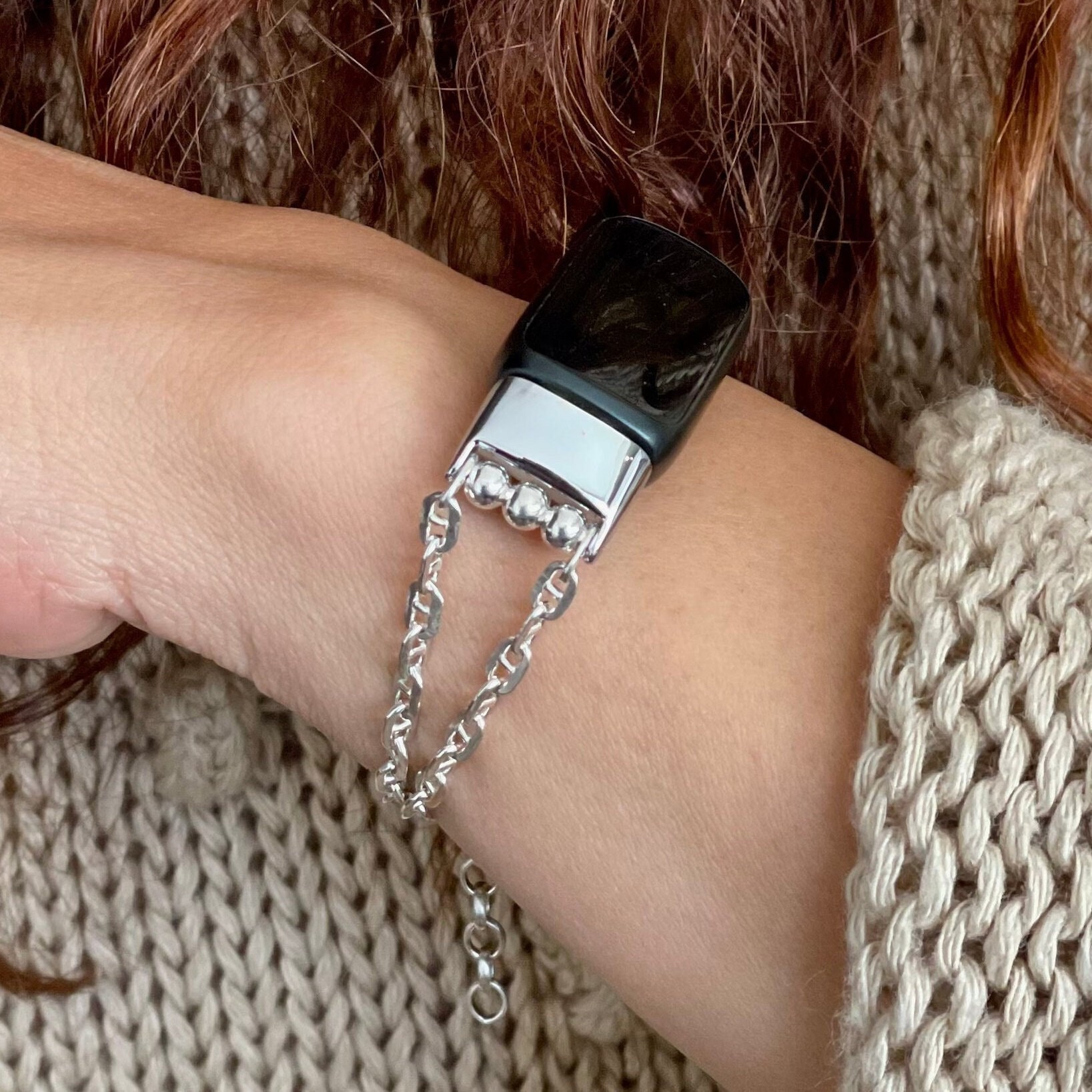 925 Sterling Silver Fitbit Luxe Band Women Wear Designer - Etsy 日本