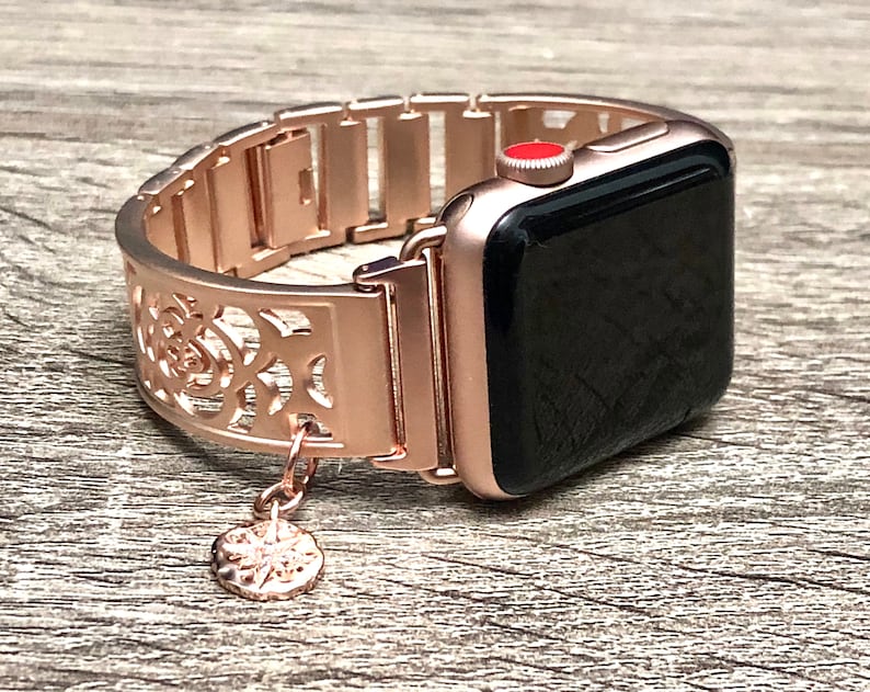 Rose Gold Apple Watch Band 38mm 40mm 42mm 44mm Bracelet iWatch | Etsy