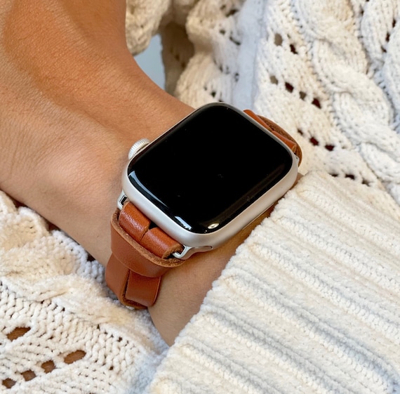 Ces bracelets Apple Watch uniques en France sont faits en peaux de