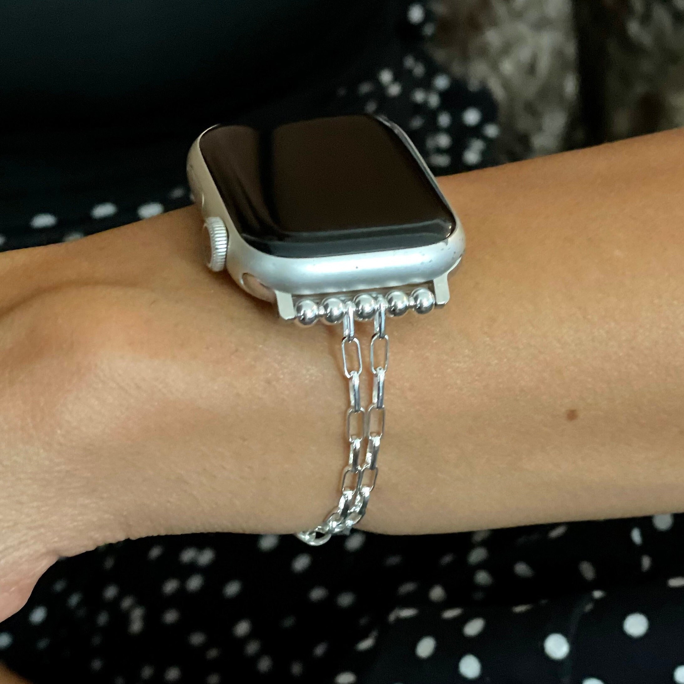 925 Sterling Silver Apple Watch Band 9 8 7 6 SE Ultra 2 Women