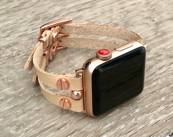 APPLE WATCH BAND Vegan Leather Apple Watch Strap Rose Gold Iwatch Bracelet Women Smart Watch Cuff Bands 38mm 40mm 41mm 42mm 44mm 45mm Etsy