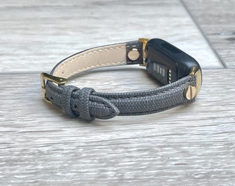 Braccialetto Fitbit Luxe Band sottile e regolabile con dettagli dorati.