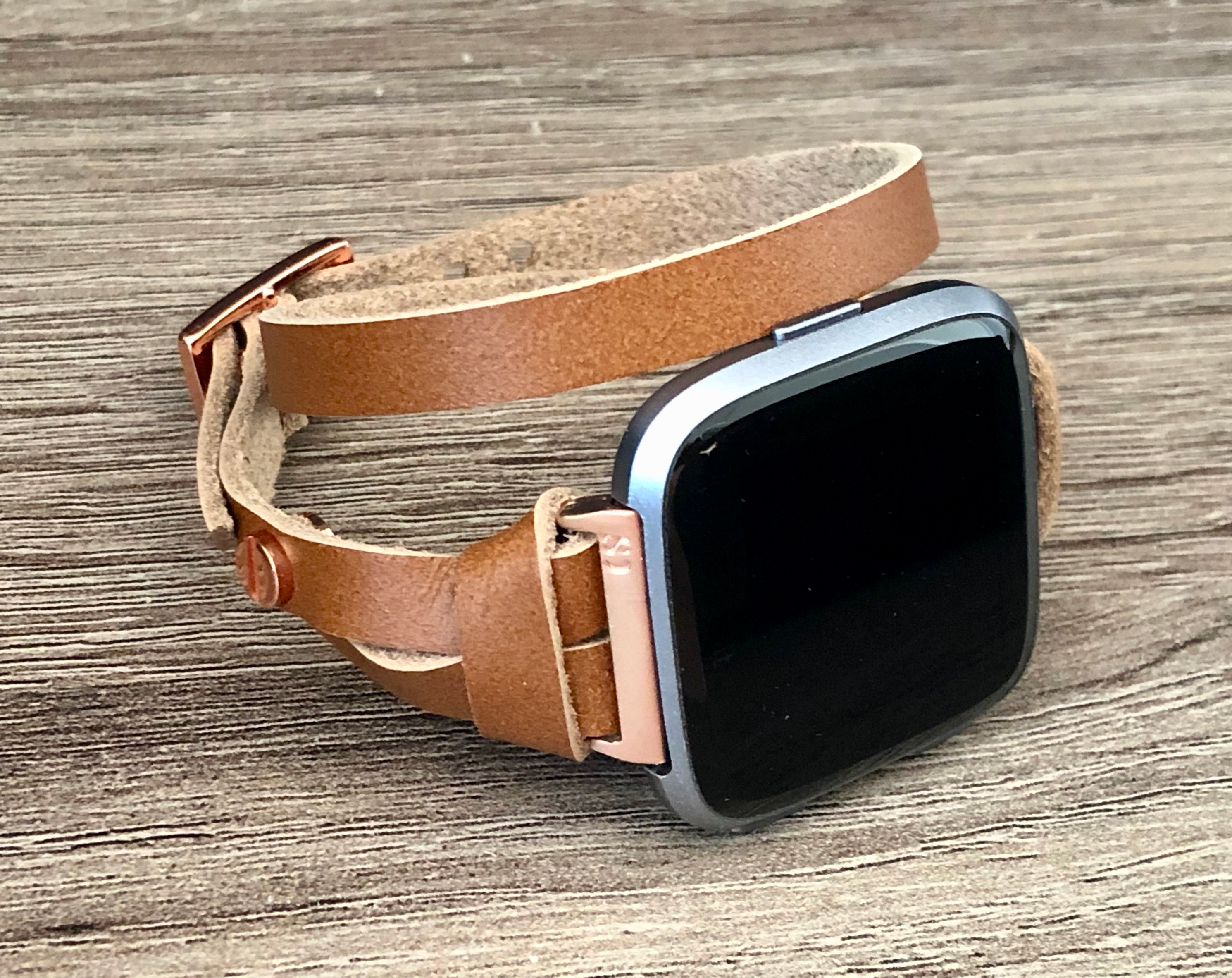 Fitbit versa 2 strap leather sale