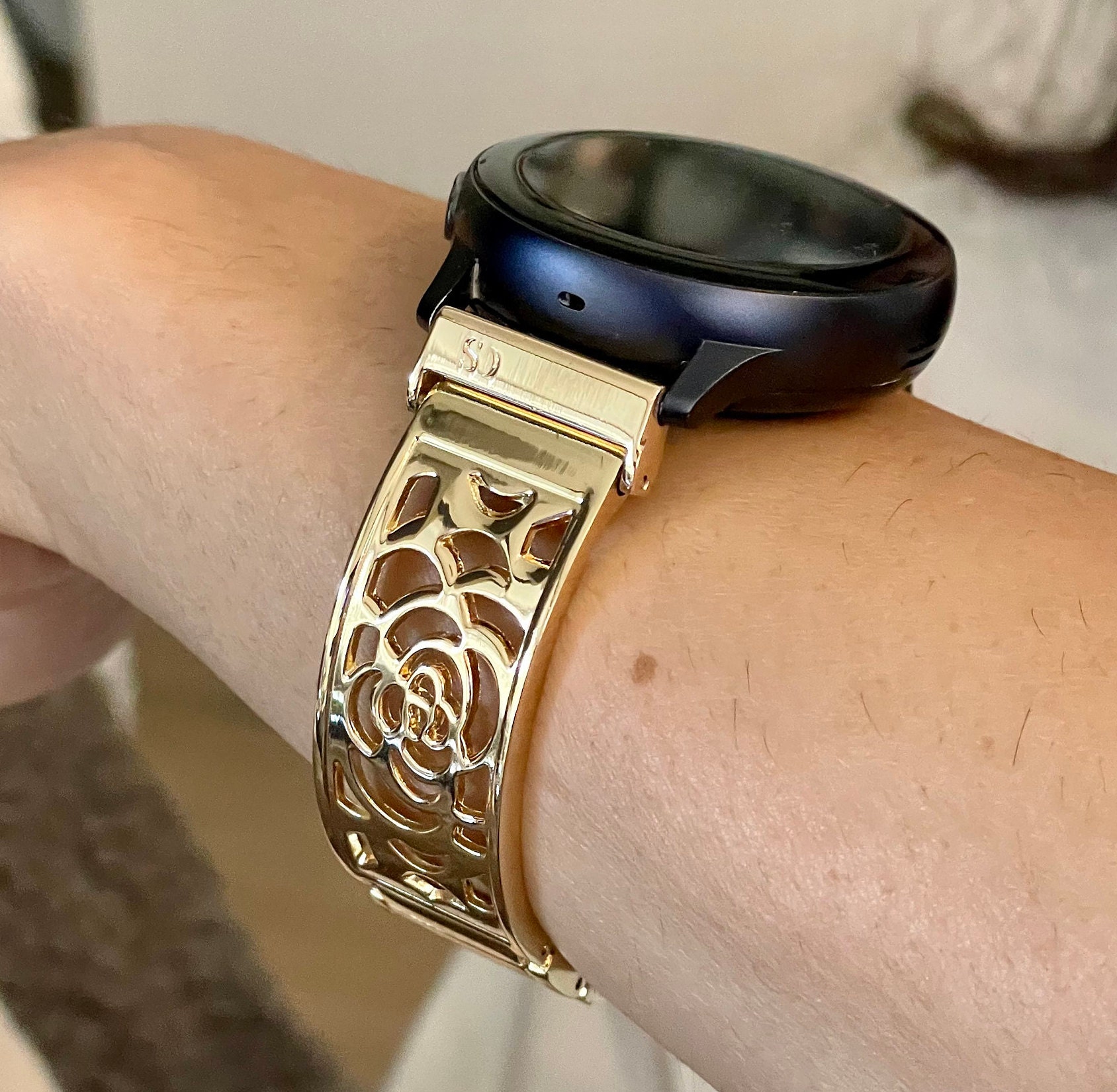 20mm Gold Metal Samsung Galaxy Watch 6 Band 40mm 44mm Bangle Samsung Galaxy Watch 5 Pro 45mm Bracelet Galaxy Watch 6 Classic 43mm 47mm