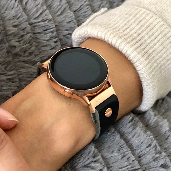 Cinturino In Pelle Retrò Per Mi Band 7 – Marrone Con Dettagli In Metallo Oro - 2