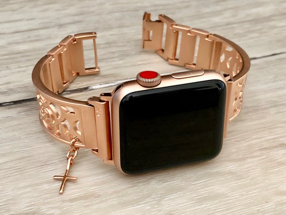 Rose Gold Apple Watch Band 38mm 40mm 42mm 44mm Women Slim | Etsy India