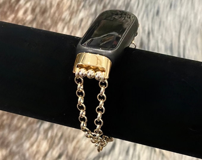 14K Gold Filled Chain-Link Fitbit Inspire 3 Band - Elegant Jewelry-Style Fitness Tracker Accessory - Gift for Her- Women's Health Wearable