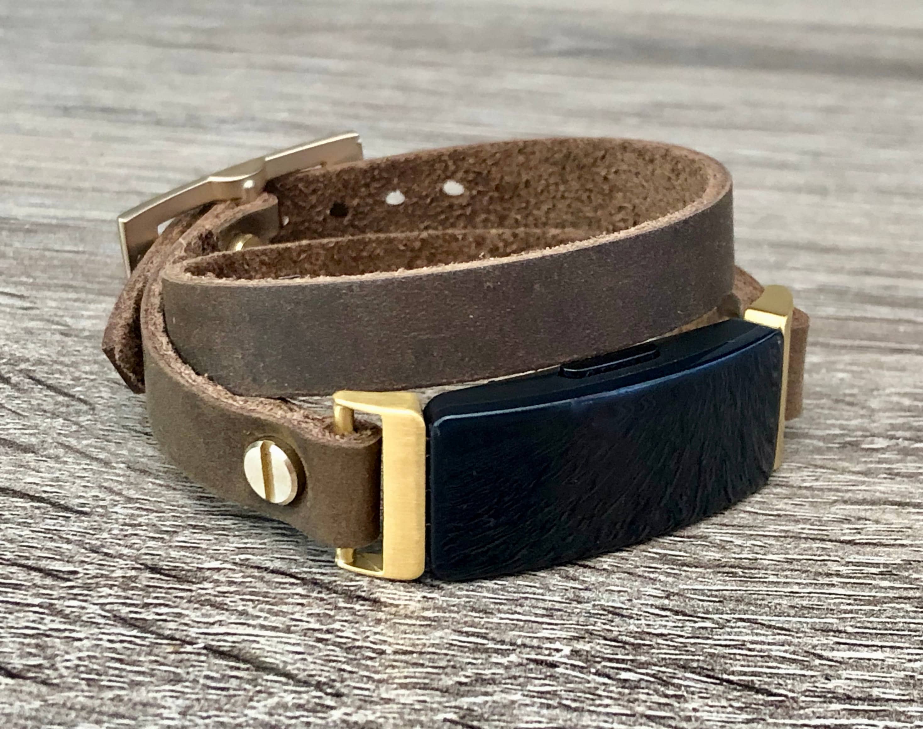 Leather Fitbit Inspire 2 Band Gold Fitbit Inspire 2 Bracelet