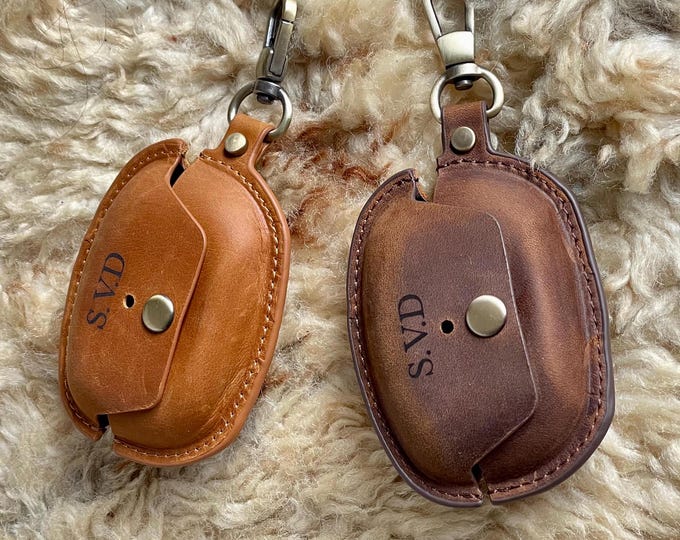 Leather Sony Earbuds WF-1000XM5 Case - Personalized Name, Initials, Date, Durable Shockproof Accessory with Clip, Engraved Gift for Him, Her