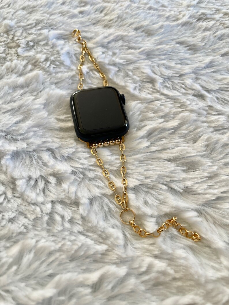 14K Gold Filled Apple Watch Band Chain Bracelet Women Iwatch Etsy