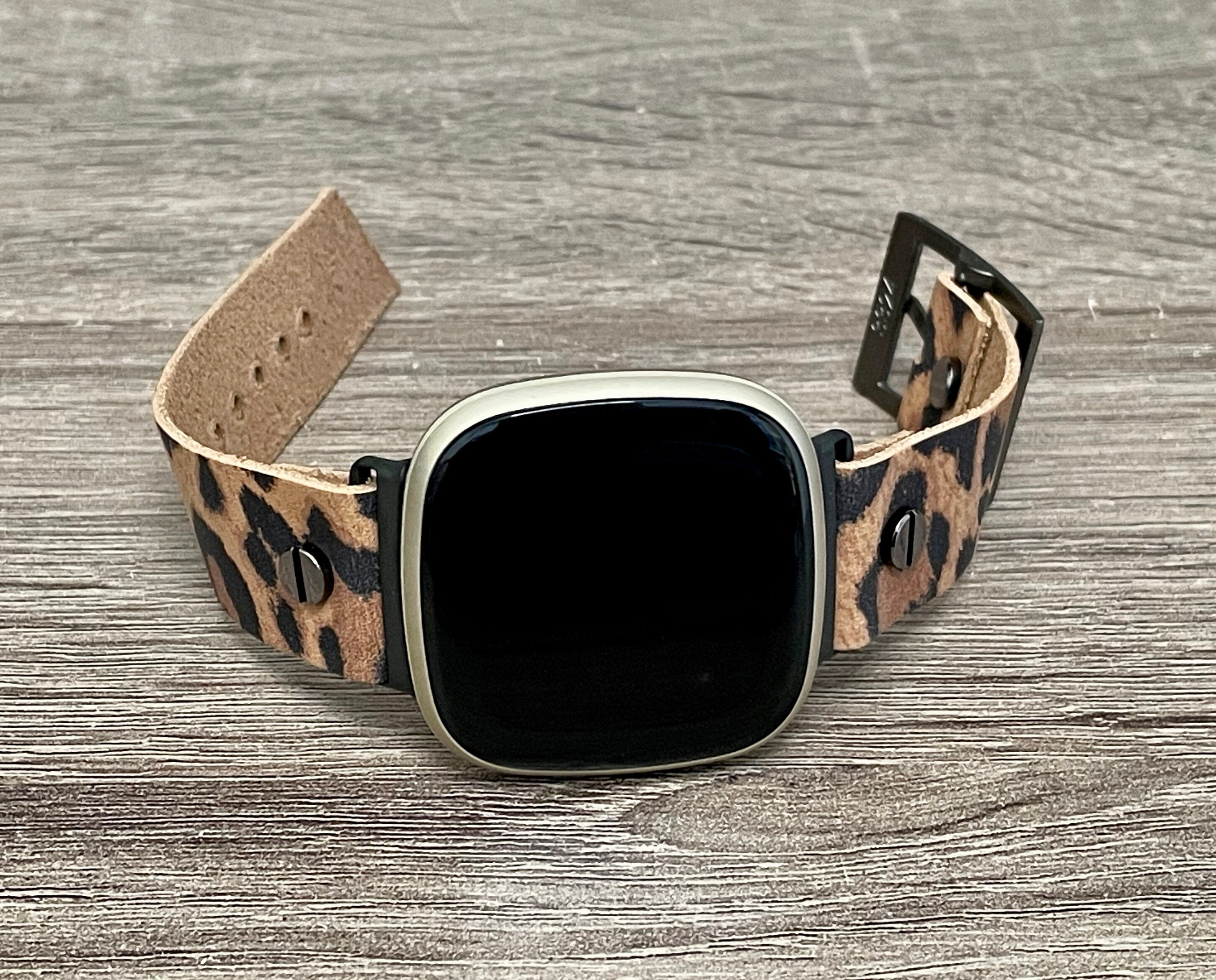 fitbit versa leopard band