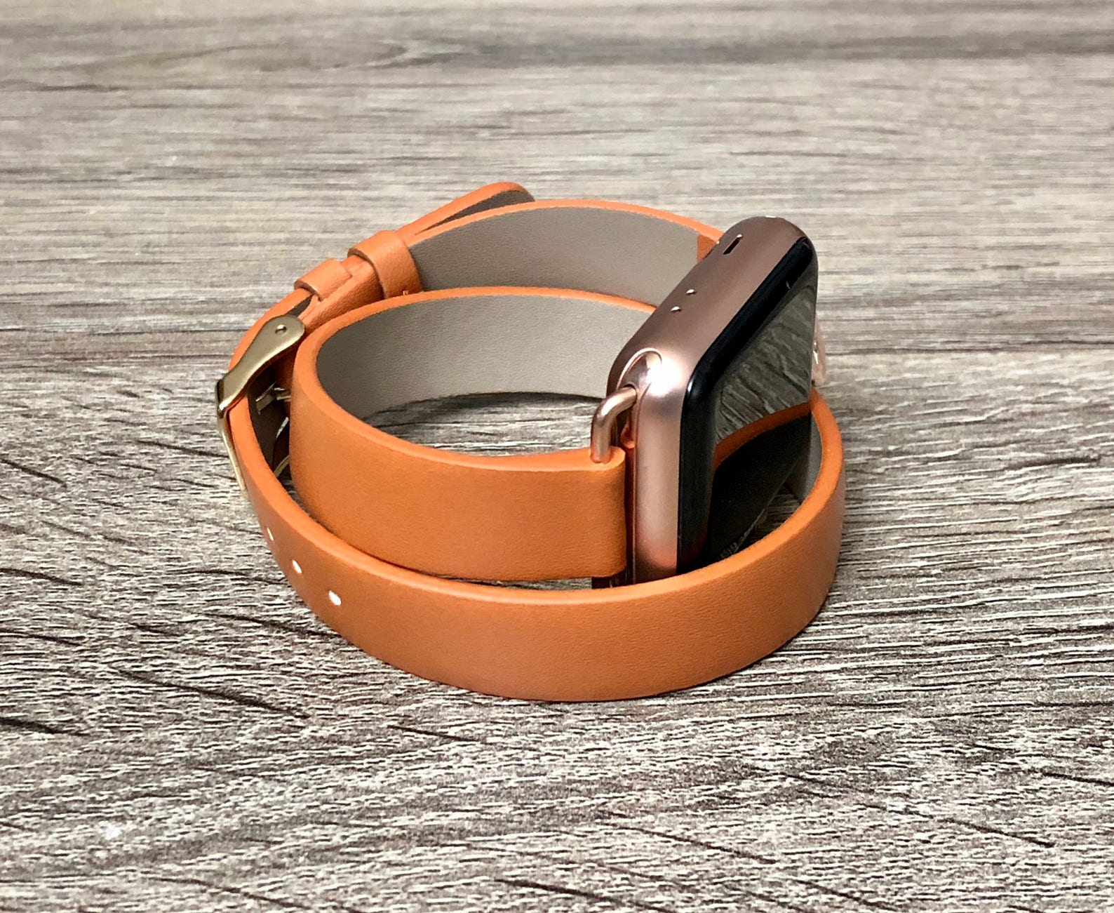 Brown Leather Bracelet for Apple Watch All Series Handmade Etsy