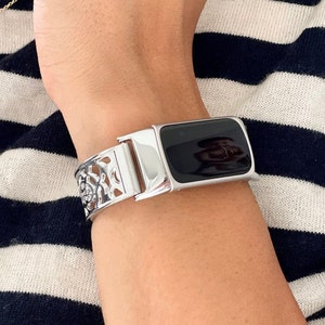 Fitbit Charge 5 Band ∙ Silver Fitbit Charge 5 Bracelet ∙ Women Fitbit Charge 5 Charm Bangle ∙ Fitbit Charge 5 Tree Of Life Medallion Band