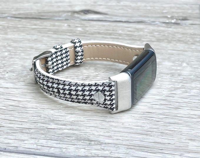 Fitbit Charge 6 Band: Cloth Strap Bracelet, Gold/Silver Accents, Adjustable