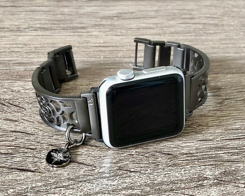 Black Apple Watch Band 38mm 40mm 42mm 44mm Space Gray iWatch | Etsy