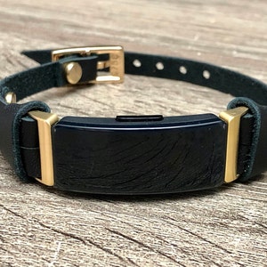 Gold & Schwarz Fitbit Inspire 2 Band Slim Fitbit Inspire 2 Armband Armband Echtleder Größenverstellbar Fitbit Inspire 2 Schmuck Armband