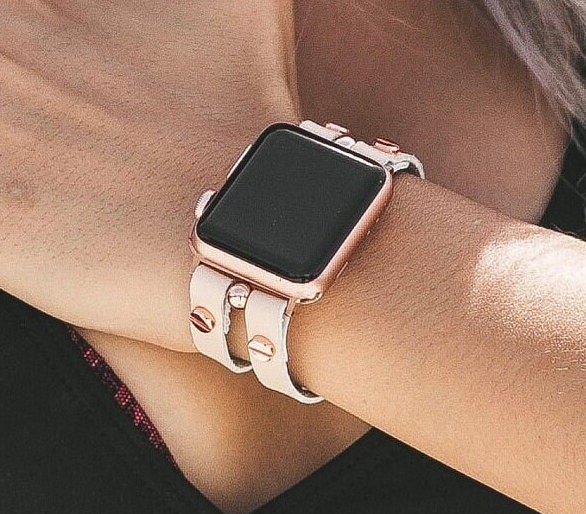 Monogram LV Vegan Leather Apple Watch Bands in 2023