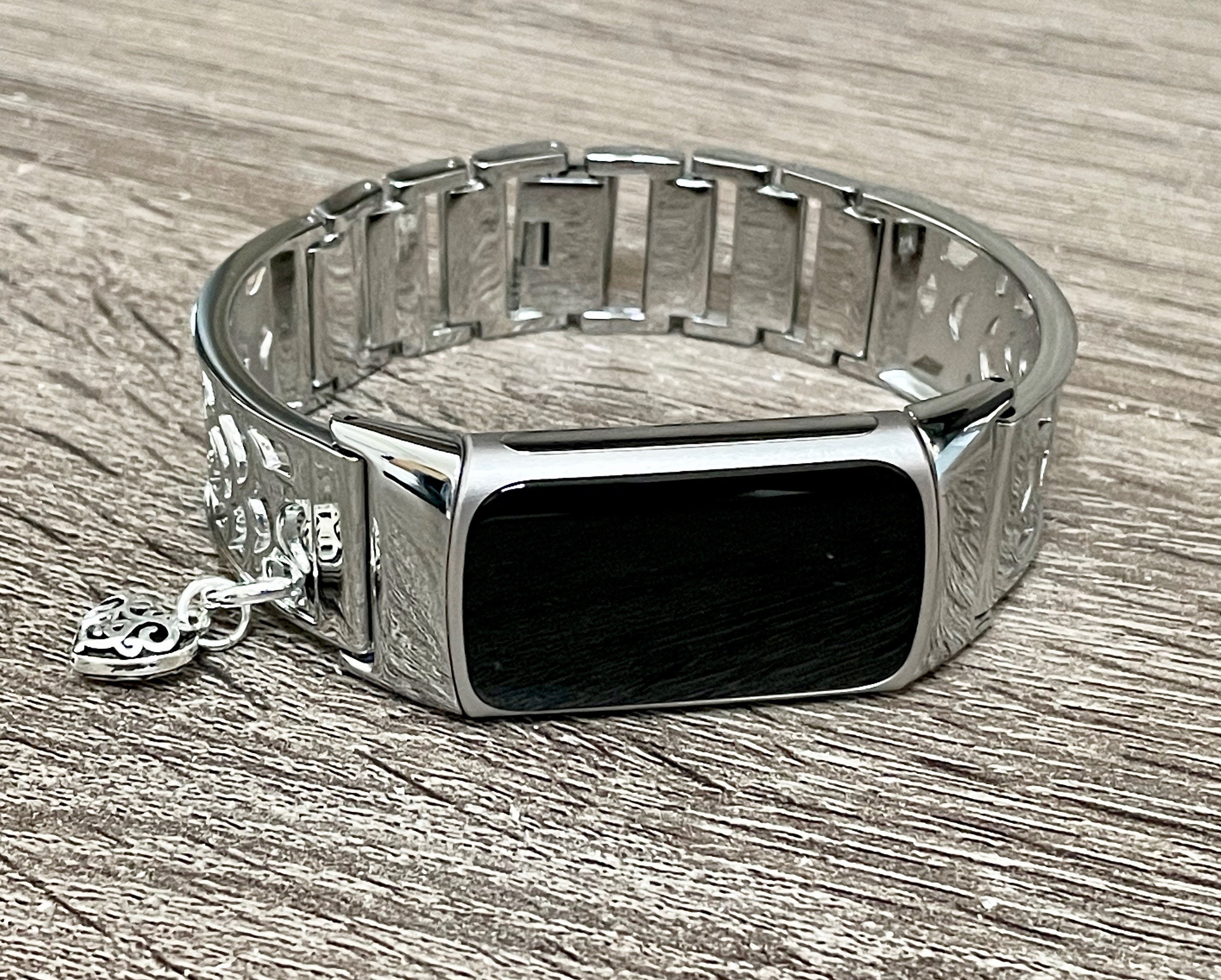 Silver Metal Fitbit Charge 5 Band Women Style, Fitbit Charge 5 Links