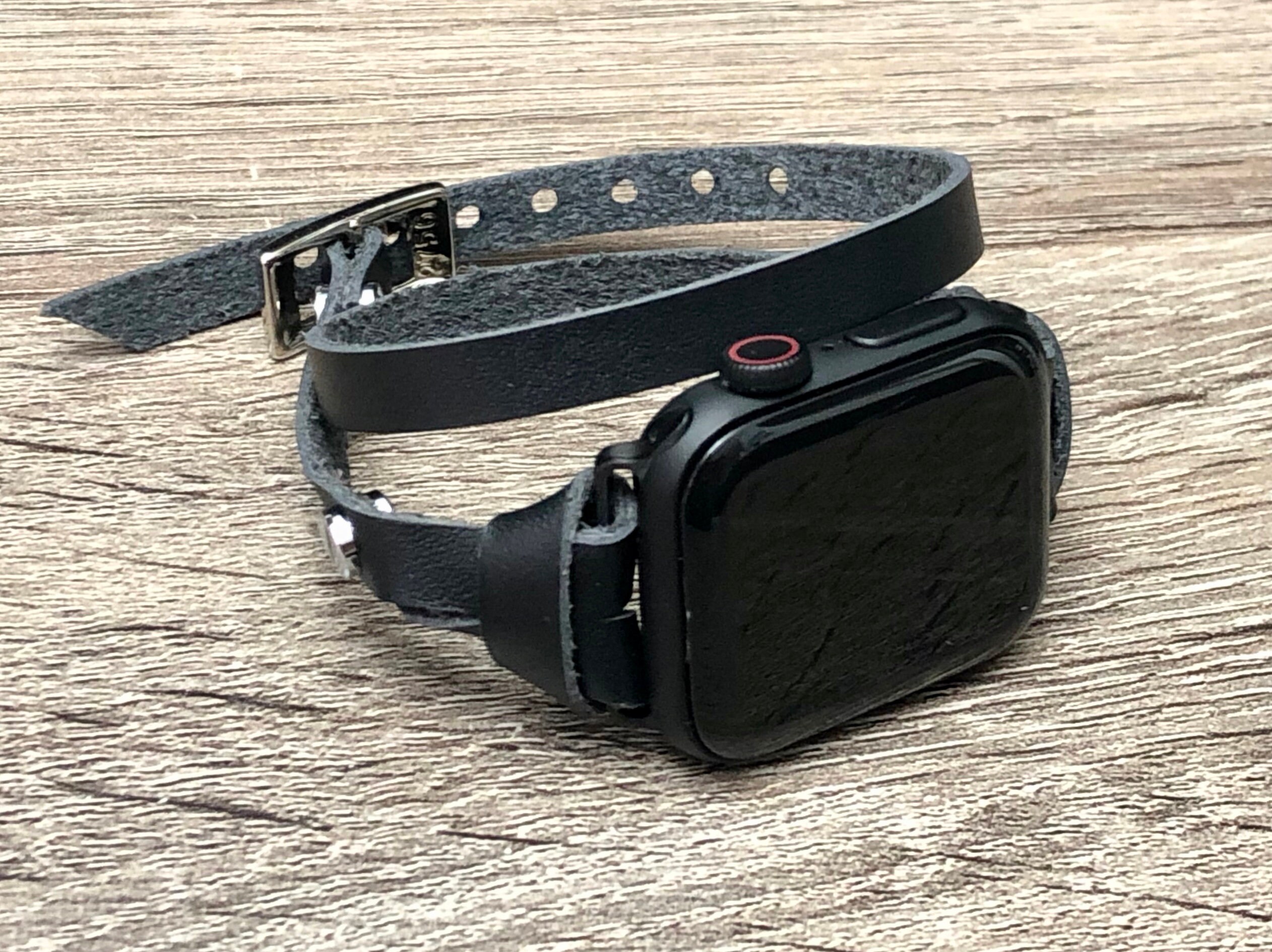 Space Gray Apple Watch Leather Bracelet 38mm 42mm Band Strap Women iWatch Band Space Gray Apple