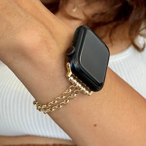 Minimalistische 14K gold filled Apple Watch-band, Apple Watch-bandje, dames Apple Watch-banden, cadeau voor haar Prachtige dagelijkse slijtage sieraden Simeon D