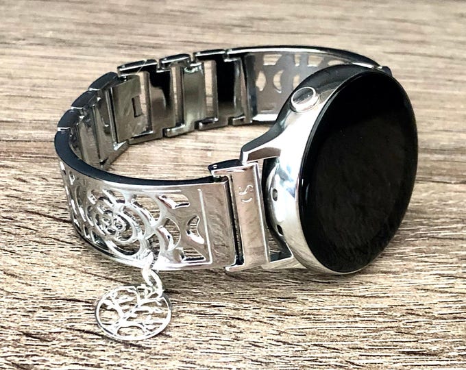 Silver Samsung Galaxy Watch Band Charm Metal Bracelet - Ultra 7/6/5 Series