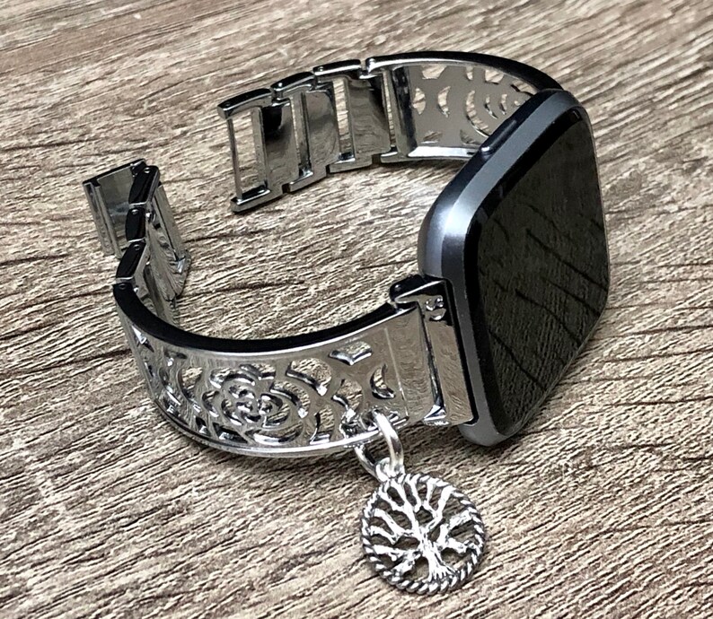 fitbit versa bands silver
