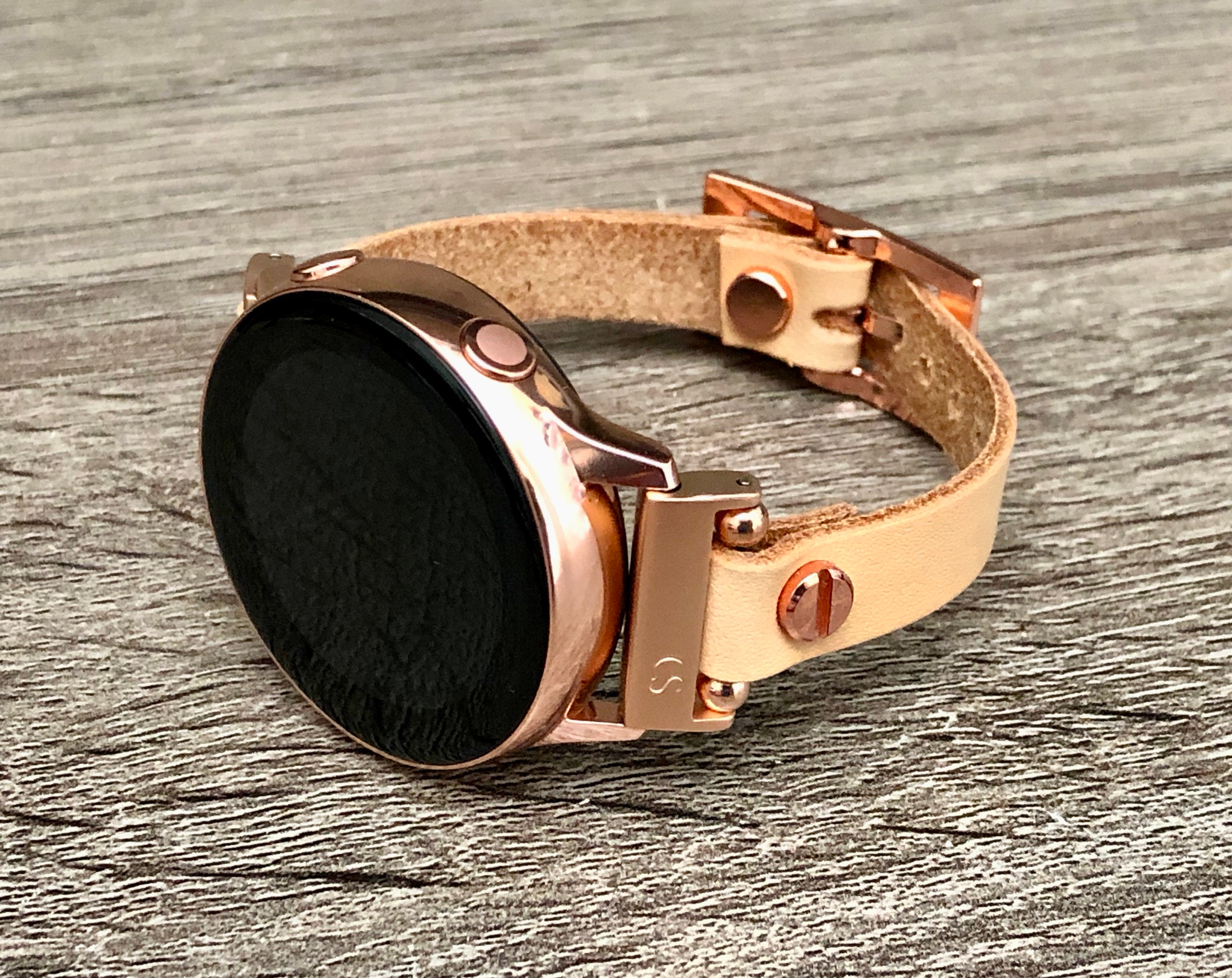 Hanya Pink Bronze Pendants Cuff Strap for Samsung Galaxy Watch