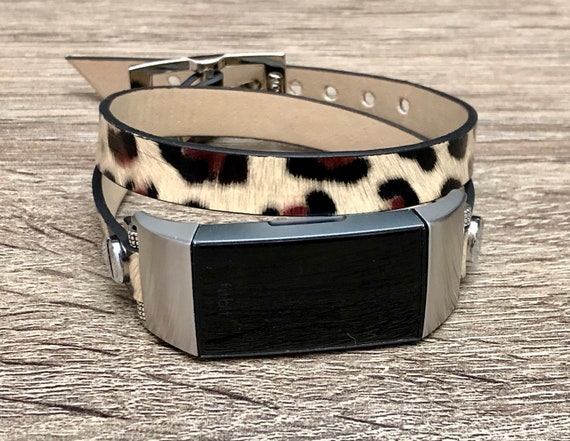 leopard print fitbit charge 3 band