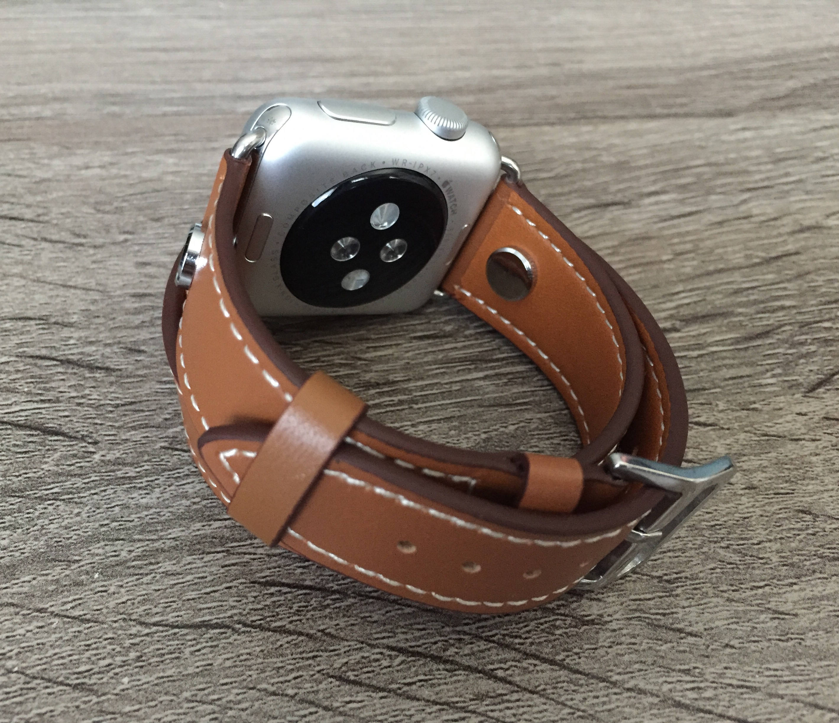 Brown Leather Band for Apple Watch All Series Vegan Handmade Etsy