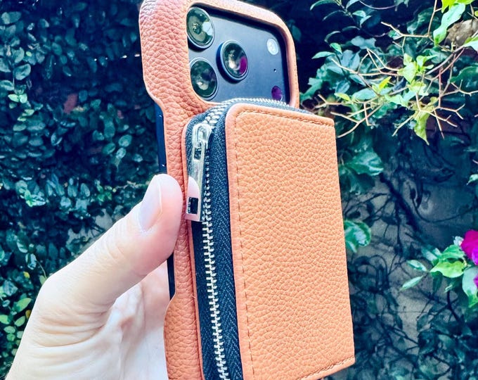 Leather Crossbody iPhone Wallet Case  17/16/15/14/13 Pro Max, Adjustable Strap