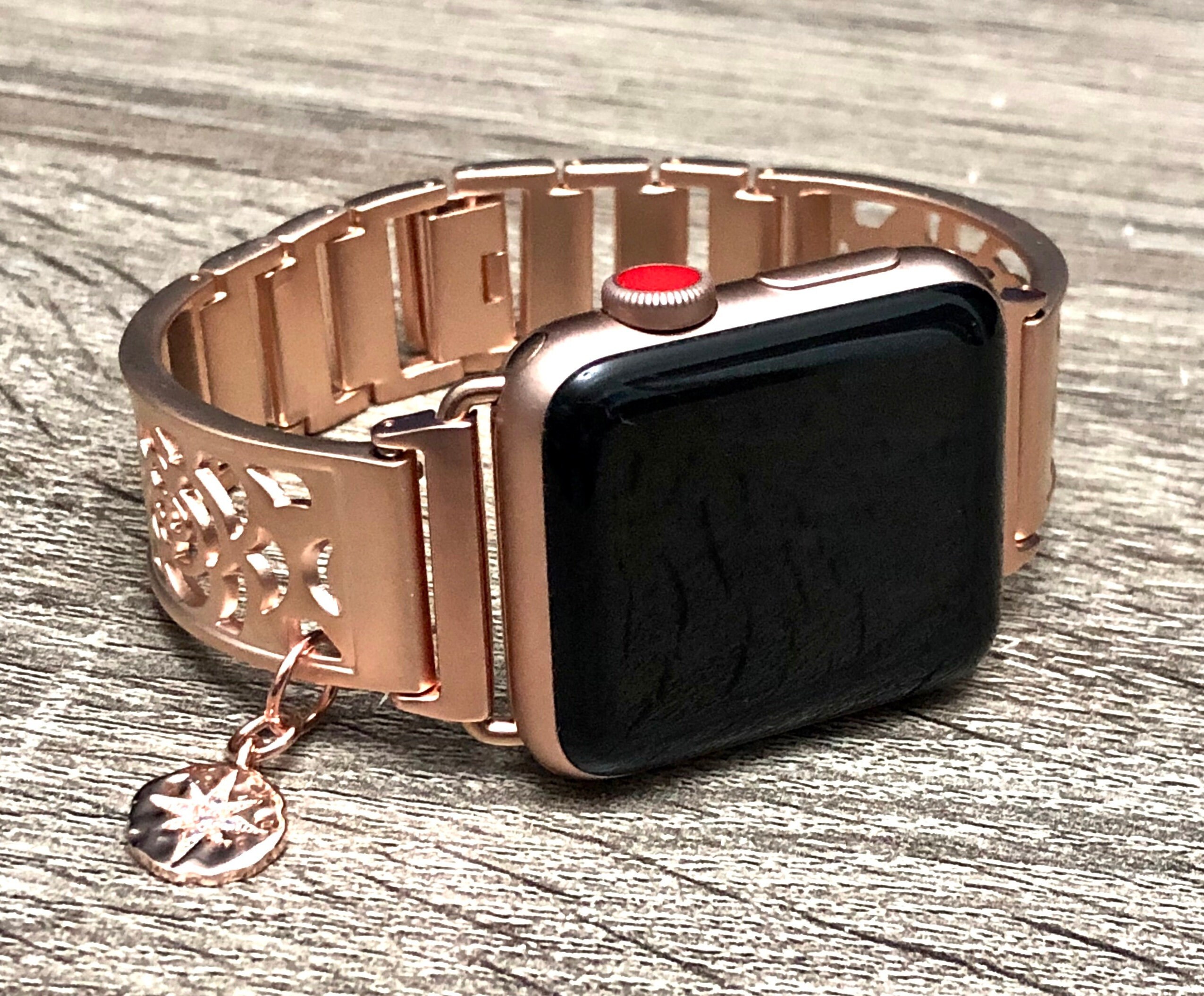 Rose Gouden Apple Watch Band 41mm 45mm Vrouwen Armband iWatch | Etsy België