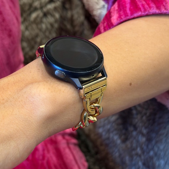NEW Samsung Galaxy Watch Band with Charms Silver Galaxy Watch Band Charm Bracelet 5/6/7 Ultra Bracelet  main image 2
