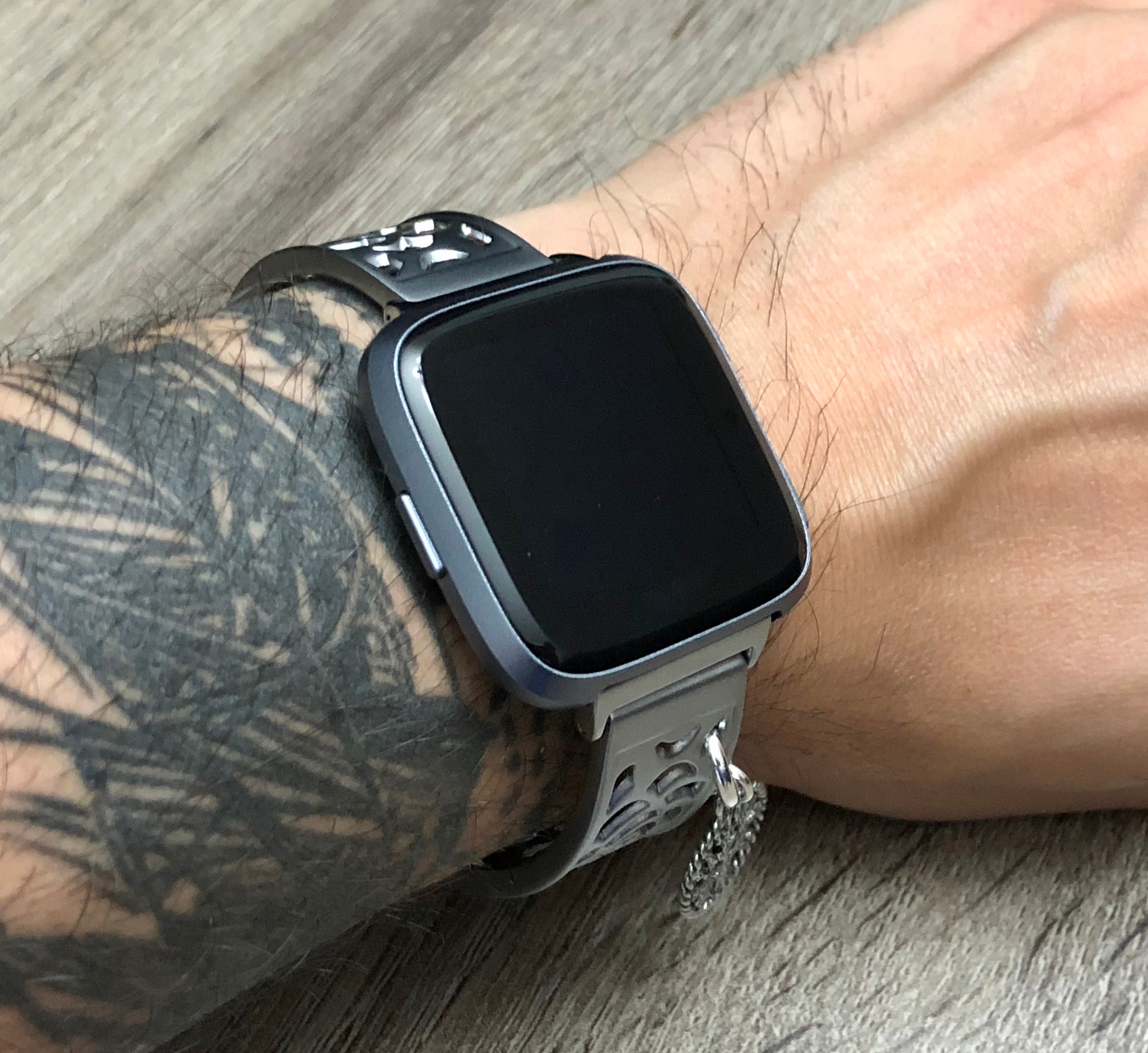 silver fitbit versa