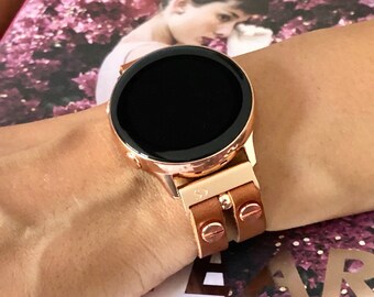 Women Rose Gold Galaxy Watch Active 40mm Strap Band Black Etsy