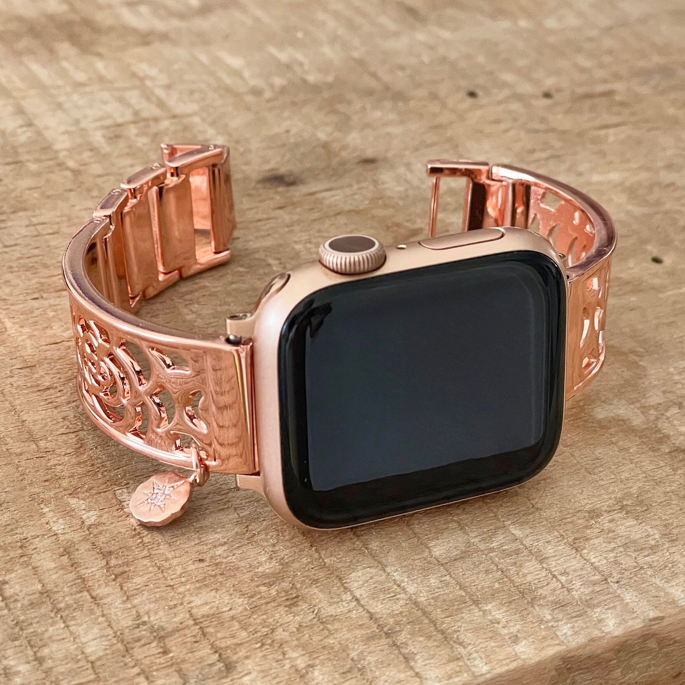 Rose Gold Apple Watch Band Series 9/8/7/6/5/4/3/SE/Ultra 2 for iWatch